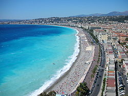 Vue du front de mer de Nice.