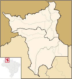 Carte de l'État de Roraima (en rouge) à l'intérieur du Brésil