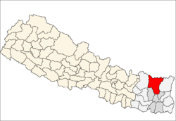 Localisation du district de Sankhuwasabha