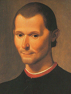Détail du Portrait de Machiavel (posthume), Santi di Tito, 2de moitié du XVIe, huile sur toile.
