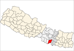Localisation du district de Sarlahi