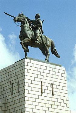 Statue de Mohammed Abdullah Hassan à Mogadiscio