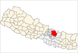 Localisation du district de Sindhulpalchok