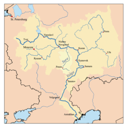 Le bassin de la Volga et la Soura