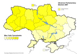Bloc Yulia Tymoshenko results (30.71%