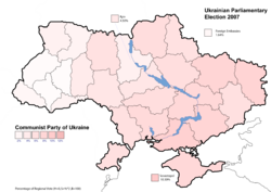 Communist Party of Ukraine results (5.39%)
