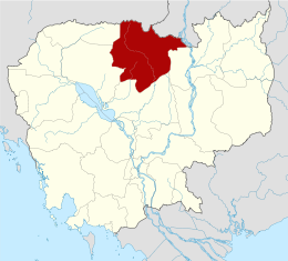 Localisation de la province de Preah Vihear au Cambodge.