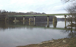 Le pont de la Virginia State Highway 45 à Cartersville (virginie).