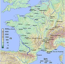Localisation du cours de la Garonne