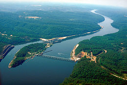 Rivière Black Warrior à Bankhead Lake (comté de Tuscaloosa).