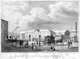 La gare de Sélestat en 1842