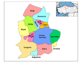 Districts de la province de Çorum
