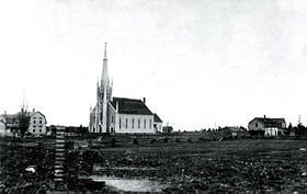 L'église Sainte-Thérèse d'Avila vers 1920.