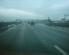 Photographie de la route A 15 : Vue vers le pont de Gennevilliers
