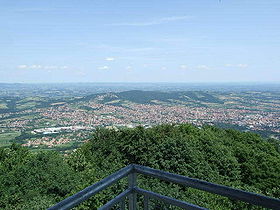 Aranđelovac vue depuis le mont Bukulja