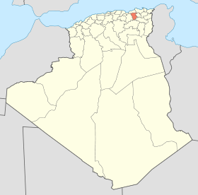 Localisation de la Wilaya de Mila