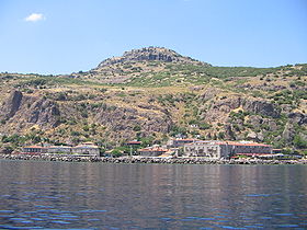 Vue de l'acropole depuis la mer