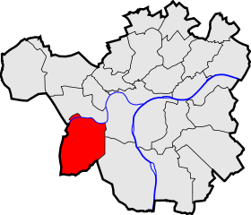Localisation de Malonne dans la commune de Namur