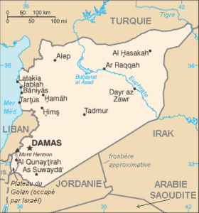 carte : Géographie de la Syrie