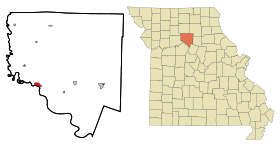 Chariton County Missouri Incorporated and Unincorporated areas Brunswick Highlighted.svg