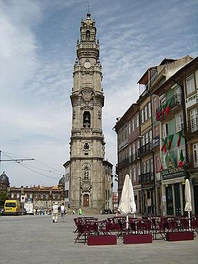 La tour des Clercs à Porto (Torre dos Clérigos)