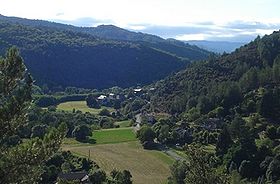 la Vallée de Moissac vue du château