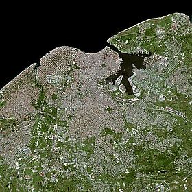 La Havane vu par le satellite Spot