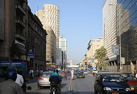 Une rue de Karachi.