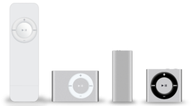 Les différentes générations d'iPod shuffle