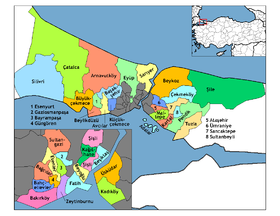Districts de la province d’Istanbul