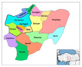 Districts de la province de Kayseri