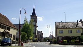 L'église de Protestants à Keskastel