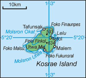 Carte de Kosrae.
