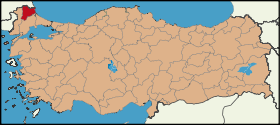 Latrans-Turkey location Kırklareli.svg