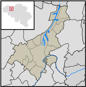 Localisation de Ledeberg au sein de Gand