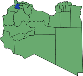 Carte de la Libye mettant en évidence la municipalité.