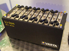Accumulateur lithium de Varta, Museum Autovision, Altlußheim, Allemagne