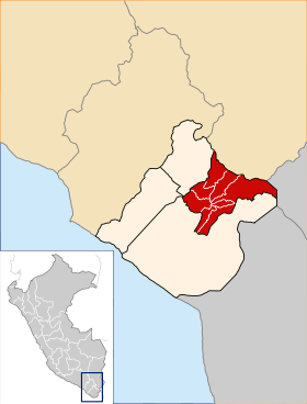 Location of the province Tarata in Tacna.svg