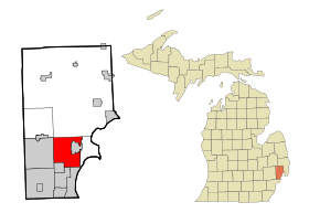 Macomb County Michigan Incorporated and Unincorporated areas Clinton Highlighted.svg