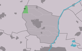 Localisation de Alde Leie dans la commune de Leeuwarderadeel