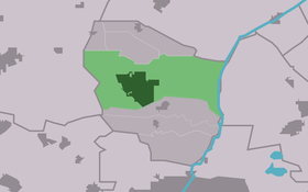 Localisation de Stiens dans la commune de Leeuwarderadeel