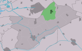 Localisation de Ureterp dans la commune de Opsterland