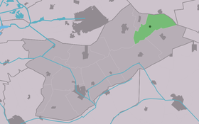 Localisation de Siegerswoude dans la commune de Opsterland