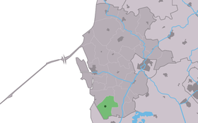 Localisation de Ferwoude dans la commune de Súdwest Fryslân