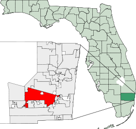 Map of Florida highlighting Davie.svg
