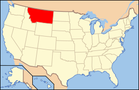 Carte avec le Montana en rouge.