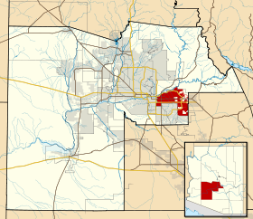 Maricopa County Incorporated and Planning areas Mesa highlighted.svg
