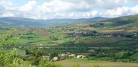Milly-Lamartine vu depuis Berzé-la-Ville (mont de la Fâ)