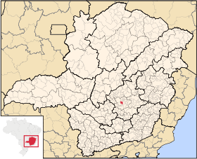 Localisation de Contagem sur une carte