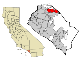 Orange County California Incorporated and Unincorporated areas Yorba Linda Highlighted.svg